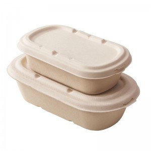 Bioegradbar matpaket Cornstärkelsepaketering Lunchbox Compostable Microwable Clamshell take out Food Containers